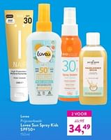 Promoties Lovea sun spray kids spf50+ - Lovea - Geldig van 19/05/2024 tot 26/05/2024 bij Holland & Barret