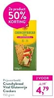 Promoties Crunchybreod vital glutenvrije crackers - Schar - Geldig van 19/05/2024 tot 26/05/2024 bij Holland & Barret