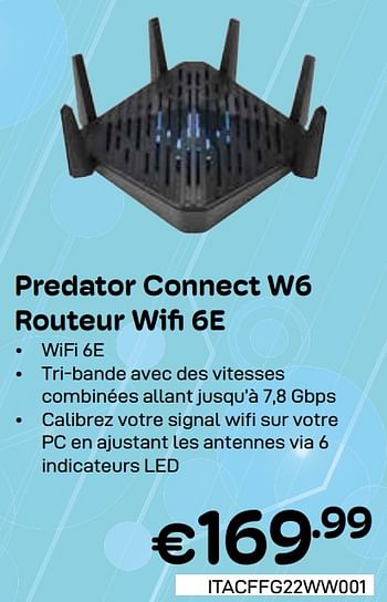 Promotions Predator connect w6 routeur wifi 6e - Acer - Valide de 01/05/2024 à 31/05/2024 chez Compudeals