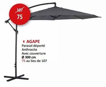 Promotions Agape parasol déporté - Produit maison - Weba - Valide de 17/05/2024 à 27/06/2024 chez Weba