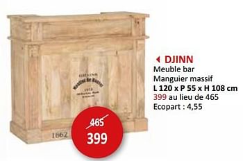 Promotions Djinn meuble bar - Produit maison - Weba - Valide de 17/05/2024 à 27/06/2024 chez Weba
