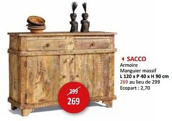 Promotions Sacco armoire - Produit maison - Weba - Valide de 17/05/2024 à 27/06/2024 chez Weba
