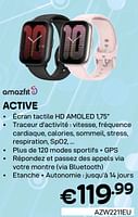 Promotions Amazfit active - Amazfit - Valide de 01/05/2024 à 31/05/2024 chez Compudeals