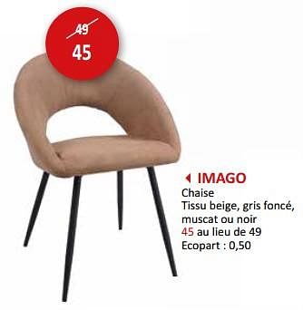 Promotions Imago chaise - Produit maison - Weba - Valide de 17/05/2024 à 27/06/2024 chez Weba