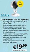 Promotions D-link caméra wifi full hd mydlink - D-Link - Valide de 01/05/2024 à 31/05/2024 chez Compudeals