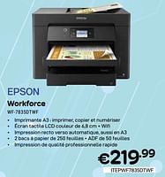 Promotions Epson workforce wf-7835dtwf - Epson - Valide de 01/05/2024 à 31/05/2024 chez Compudeals