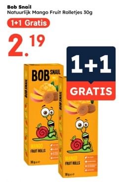 Promoties Bob snail natuurlijkk mango fruit rolletjes - Bob Snail - Geldig van 12/05/2024 tot 25/05/2024 bij Ochama