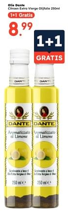 Promoties Olie dante citroen extra vierge olijfolie - Dante - Geldig van 12/05/2024 tot 25/05/2024 bij Ochama