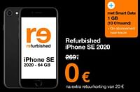 Promoties Apple refurbished iphone se 2020 - Apple - Geldig van 02/05/2024 tot 03/06/2024 bij Orange