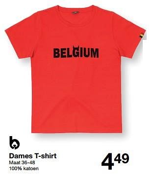 Promoties Dames t-shirt - Huismerk - Zeeman  - Geldig van 18/05/2024 tot 24/05/2024 bij Zeeman