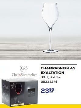 Promoties Champagneglas exaltation - Chef & Sommelier - Geldig van 16/05/2024 tot 30/06/2024 bij Supra Bazar