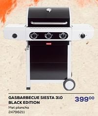 Gasbarbecue siesta 310 black edition-Barbecook