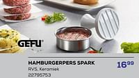Promoties Hamburgerpers spark - Gefu - Geldig van 16/05/2024 tot 30/06/2024 bij Supra Bazar