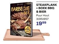 Steakplank + boek bbq + bier-Huismerk - Supra Bazar