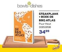 Steakplank + boek de bbq atlas-Huismerk - Supra Bazar