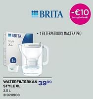 Promoties Waterfilterkan style xl - Brita - Geldig van 16/05/2024 tot 30/06/2024 bij Supra Bazar
