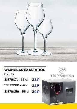 Promoties Wijnglas exaltation - Chef & Sommelier - Geldig van 16/05/2024 tot 30/06/2024 bij Supra Bazar