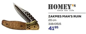 Promoties Zakmes man’s ruin - Homey - Geldig van 16/05/2024 tot 30/06/2024 bij Supra Bazar