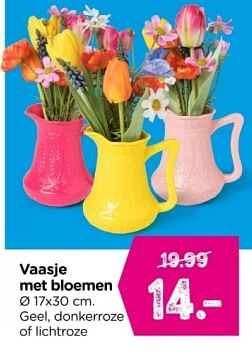 Promoties Vaasje met bloemen - Huismerk - Xenos - Geldig van 19/05/2024 tot 01/06/2024 bij Xenos
