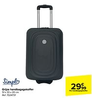 Promoties Grijze handbagagekoffer - Simple - Geldig van 22/05/2024 tot 03/06/2024 bij Carrefour