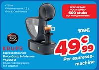 Promoties Krups espressomachine dolce gusto infinissima y4256fd - Krups - Geldig van 22/05/2024 tot 03/06/2024 bij Carrefour