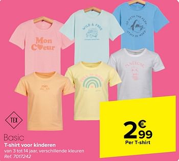 Promoties T-shirt voor kinderen - Tex - Geldig van 22/05/2024 tot 03/06/2024 bij Carrefour