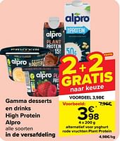 Promoties Alternatief voor yoghurt rode vruchten plant protein - Alpro - Geldig van 22/05/2024 tot 03/06/2024 bij Carrefour
