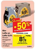 Promoties Bier leffe blond 0,0% - Leffe - Geldig van 22/05/2024 tot 03/06/2024 bij Carrefour
