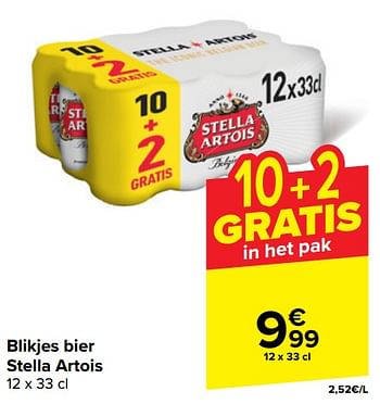 Promotions Bier stella artois - Stella Artois - Valide de 22/05/2024 à 03/06/2024 chez Carrefour
