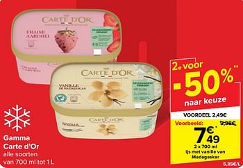 Promoties Carte d’or ijs met vanille van madagaskar - Ola - Geldig van 22/05/2024 tot 03/06/2024 bij Carrefour