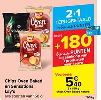 Promoties Chips oven baked naturel - Lay's - Geldig van 22/05/2024 tot 03/06/2024 bij Carrefour