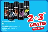 Promoties Deodorantspray click - Axe - Geldig van 22/05/2024 tot 03/06/2024 bij Carrefour