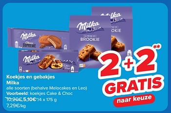 Promoties Koekjes cake + choc - Milka - Geldig van 22/05/2024 tot 03/06/2024 bij Carrefour