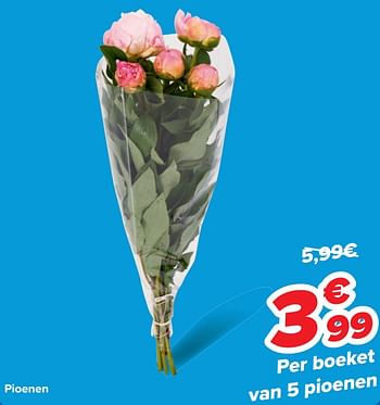 Promoties Pioenen - Huismerk - Carrefour  - Geldig van 22/05/2024 tot 03/06/2024 bij Carrefour