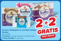 Promoties Vochtige doekjes complete clean - Scottex - Geldig van 22/05/2024 tot 03/06/2024 bij Carrefour