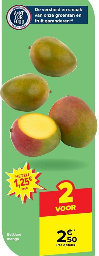 Promoties Eetklare mango - Huismerk - Carrefour  - Geldig van 22/05/2024 tot 03/06/2024 bij Carrefour