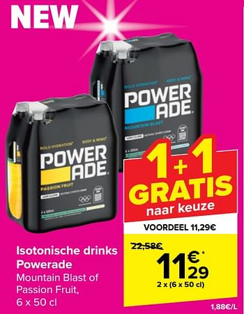 Promoties Isotonische drinks powerade - Powerade - Geldig van 22/05/2024 tot 03/06/2024 bij Carrefour