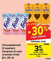 Promoties Melk met rode vruchten fristi - Fristi - Geldig van 22/05/2024 tot 03/06/2024 bij Carrefour