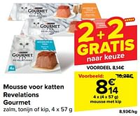 Promoties Mousse voor katten revelations gourmet met kip - Purina - Geldig van 22/05/2024 tot 03/06/2024 bij Carrefour