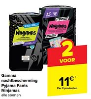 Promoties Nachtbescherming pyjama pants ninjamas - Pampers - Geldig van 22/05/2024 tot 03/06/2024 bij Carrefour