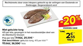 Promoties Niet-gekuiste tong - Huismerk - Carrefour  - Geldig van 22/05/2024 tot 03/06/2024 bij Carrefour