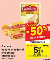 Promoties Smeerkaas dubbelroom - Maredsous - Geldig van 22/05/2024 tot 03/06/2024 bij Carrefour