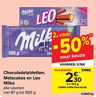 Promoties Tablet melkchocolade - Milka - Geldig van 22/05/2024 tot 03/06/2024 bij Carrefour
