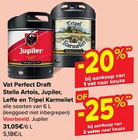 Promoties Vat perfect draft jupiler - Jupiler - Geldig van 22/05/2024 tot 03/06/2024 bij Carrefour