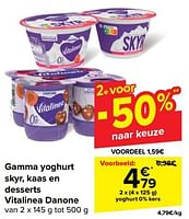 Promoties Vitalinea danone yoghurt 0% kers - Danone - Geldig van 22/05/2024 tot 03/06/2024 bij Carrefour