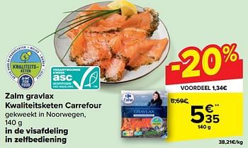 Promoties Zalm gravlax kwaliteitsketen carrefour - Huismerk - Carrefour  - Geldig van 22/05/2024 tot 03/06/2024 bij Carrefour