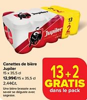 Promotions Canettes de bière jupiler - Jupiler - Valide de 22/05/2024 à 28/05/2024 chez Carrefour