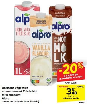 Promotions Drink soya vanille - Alpro - Valide de 22/05/2024 à 28/05/2024 chez Carrefour