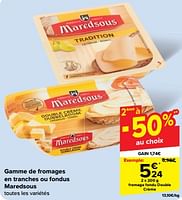 Promotions Fromage fondu double crème - Maredsous - Valide de 22/05/2024 à 28/05/2024 chez Carrefour