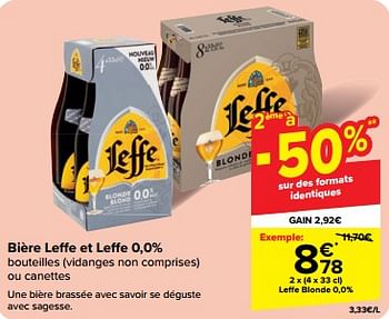 Promotions Leffe blonde - Leffe - Valide de 22/05/2024 à 28/05/2024 chez Carrefour